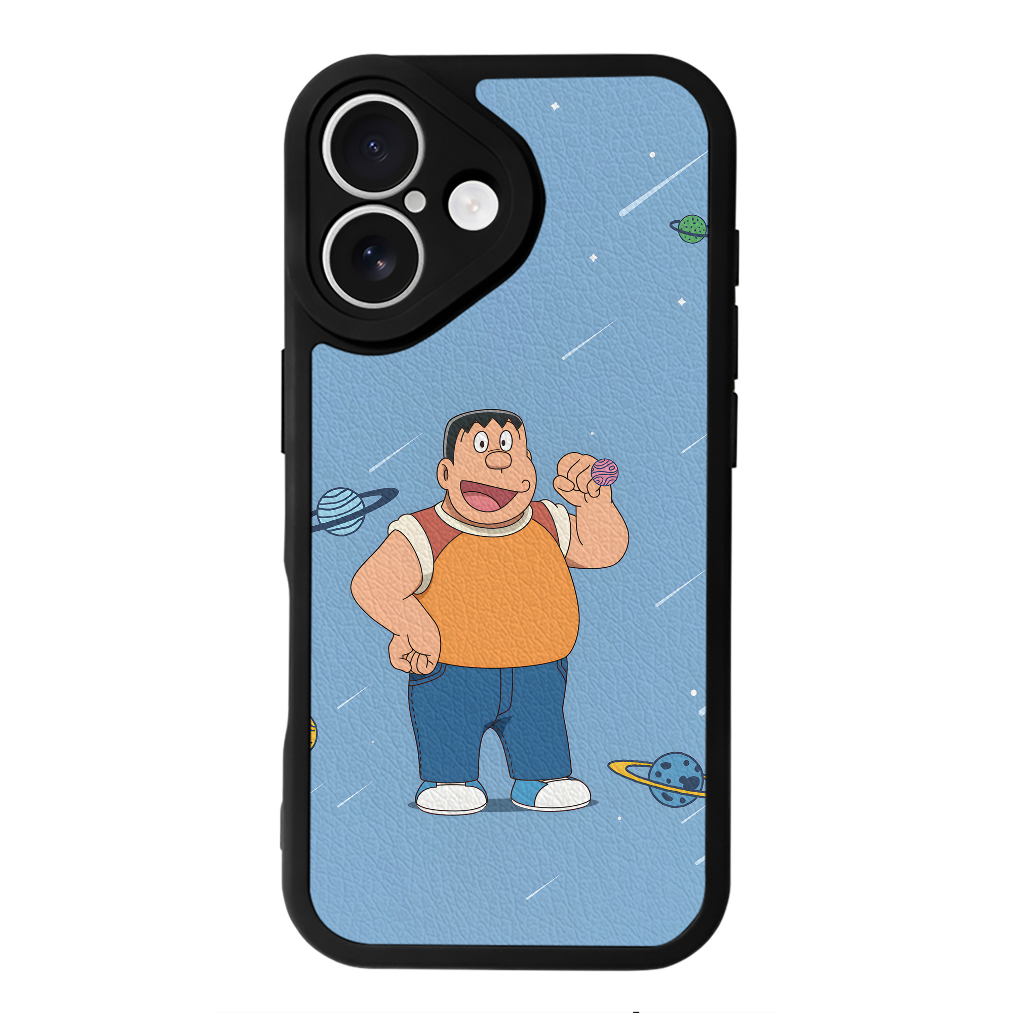 （画像用） ドラえもん Doraemon 【iPhone 16シリーズ対応】シリコンスマホケース（レザー調） 材質：シリコン